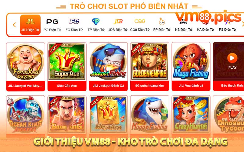 Giới thiệu vm88 - Kho trò chơi đa dạng